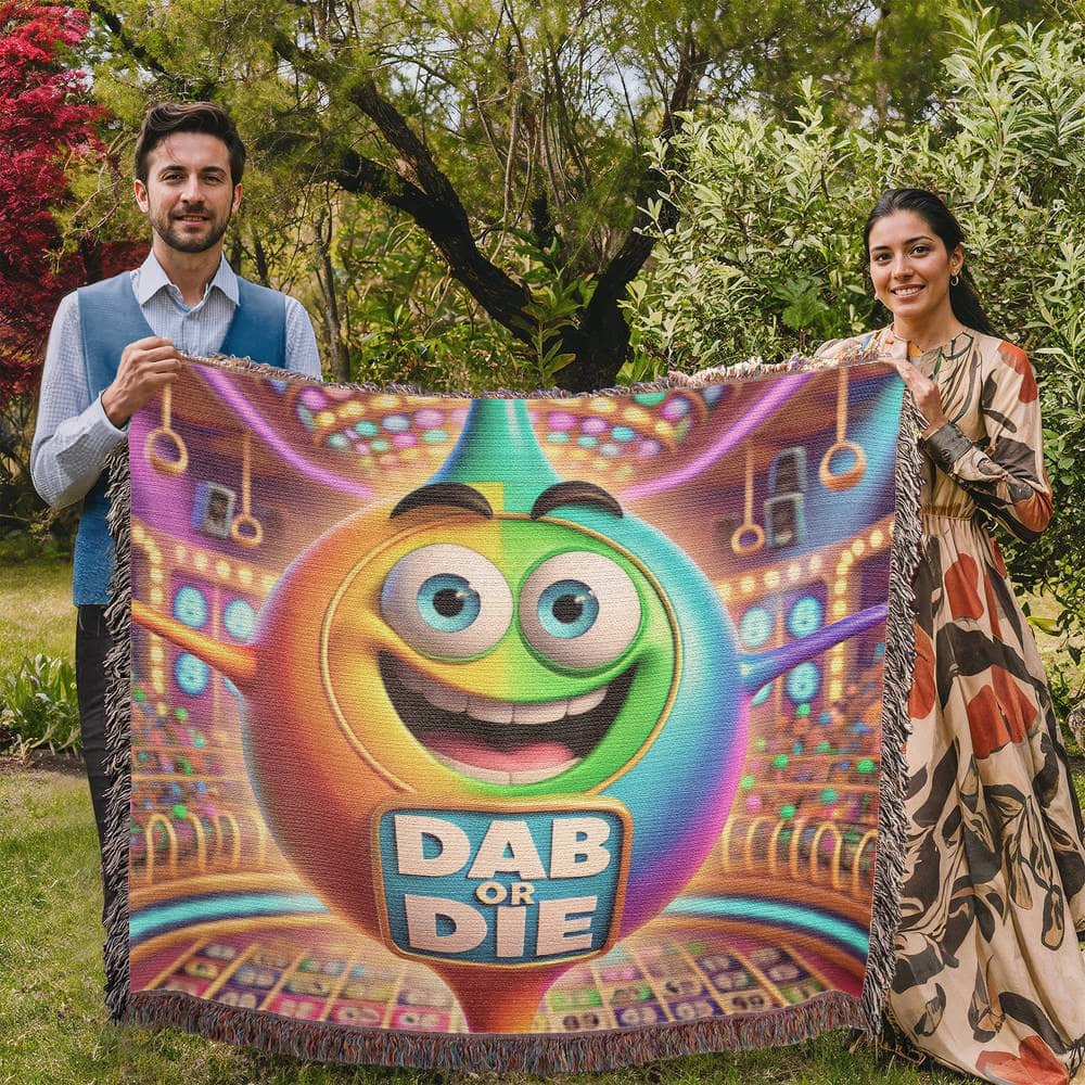 Dab Or Die 02 - Photo Heirloom Woven Blanket (Landscape) - Gift for Her - Gift for Him