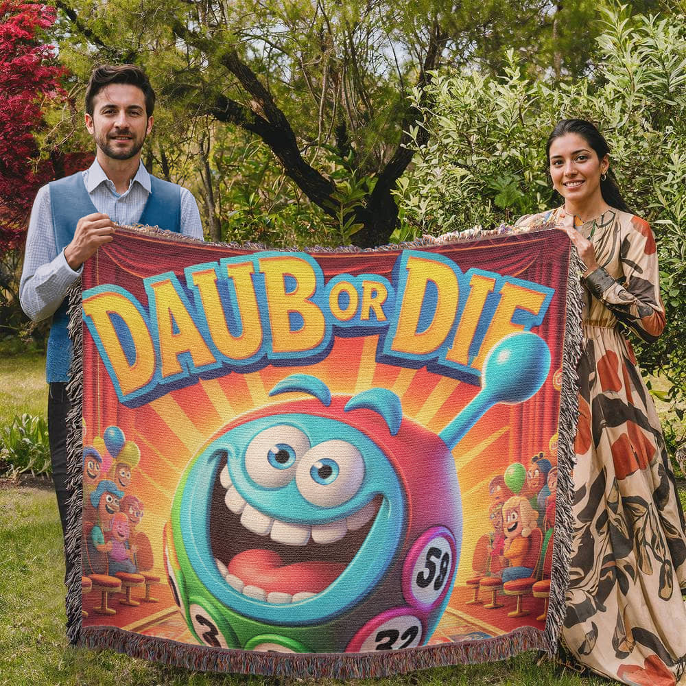 Daub Or Die - Heirloom Artwork Woven Blanket (Landscape) - Gift for Her - Gift for Him