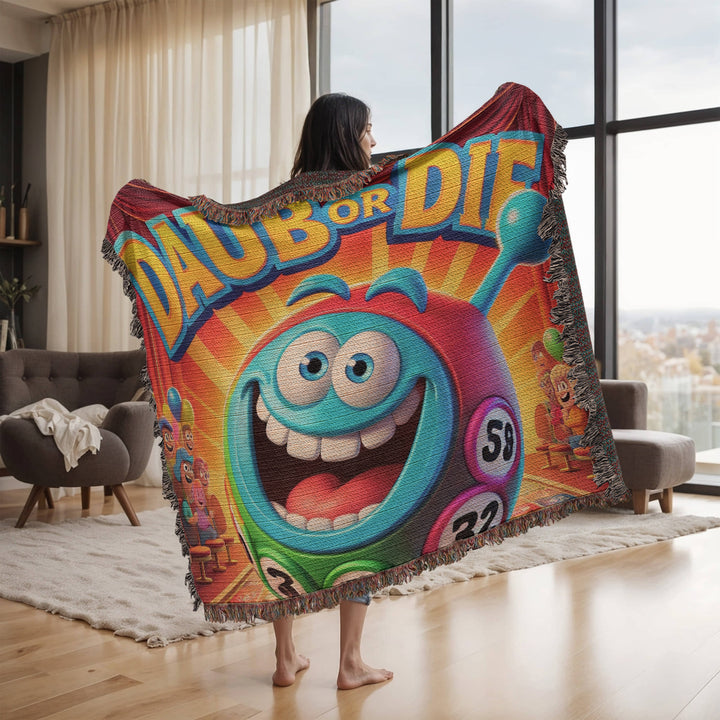 Daub Or Die – Woven Blanket – Gift for Her – Gift for Him