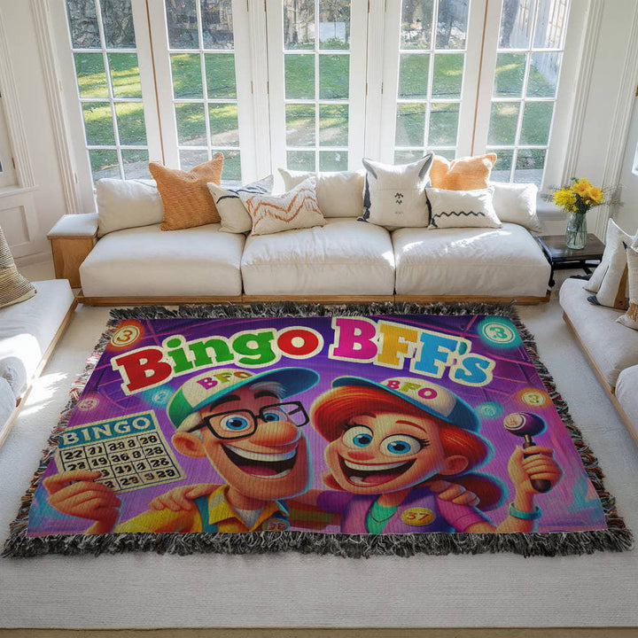 Bingo BFFS Photo Heirloom Woven Blanket – Gift for Her - Gift for Him