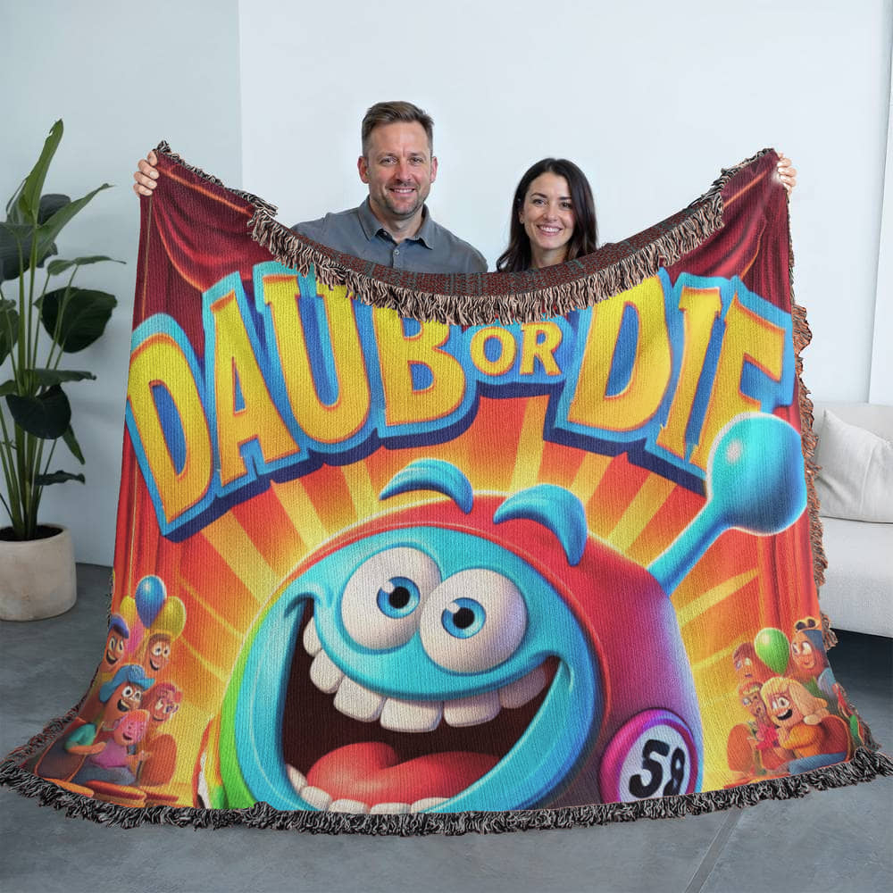 Daub Or Die – Woven Blanket – Gift for Her – Gift for Him