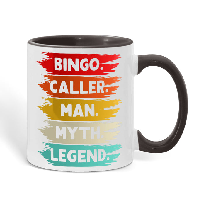 Bingo Caller Man Myth Legend Color Accent Mug – Gift for Him