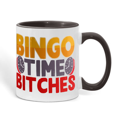 Bingo Time Bitches - Color Accent Mug - Gift for Her