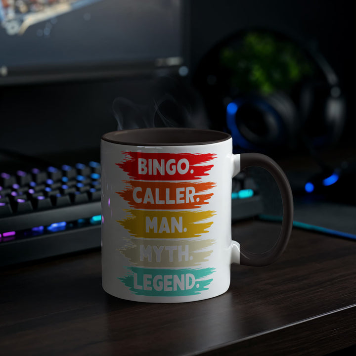 Bingo Caller Man Myth Legend Color Accent Mug – Gift for Him