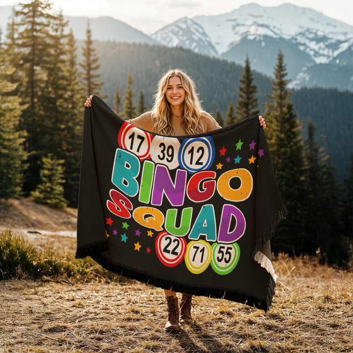 Bingo Squad Woven Blanket – Gift for Her - Gift for Him