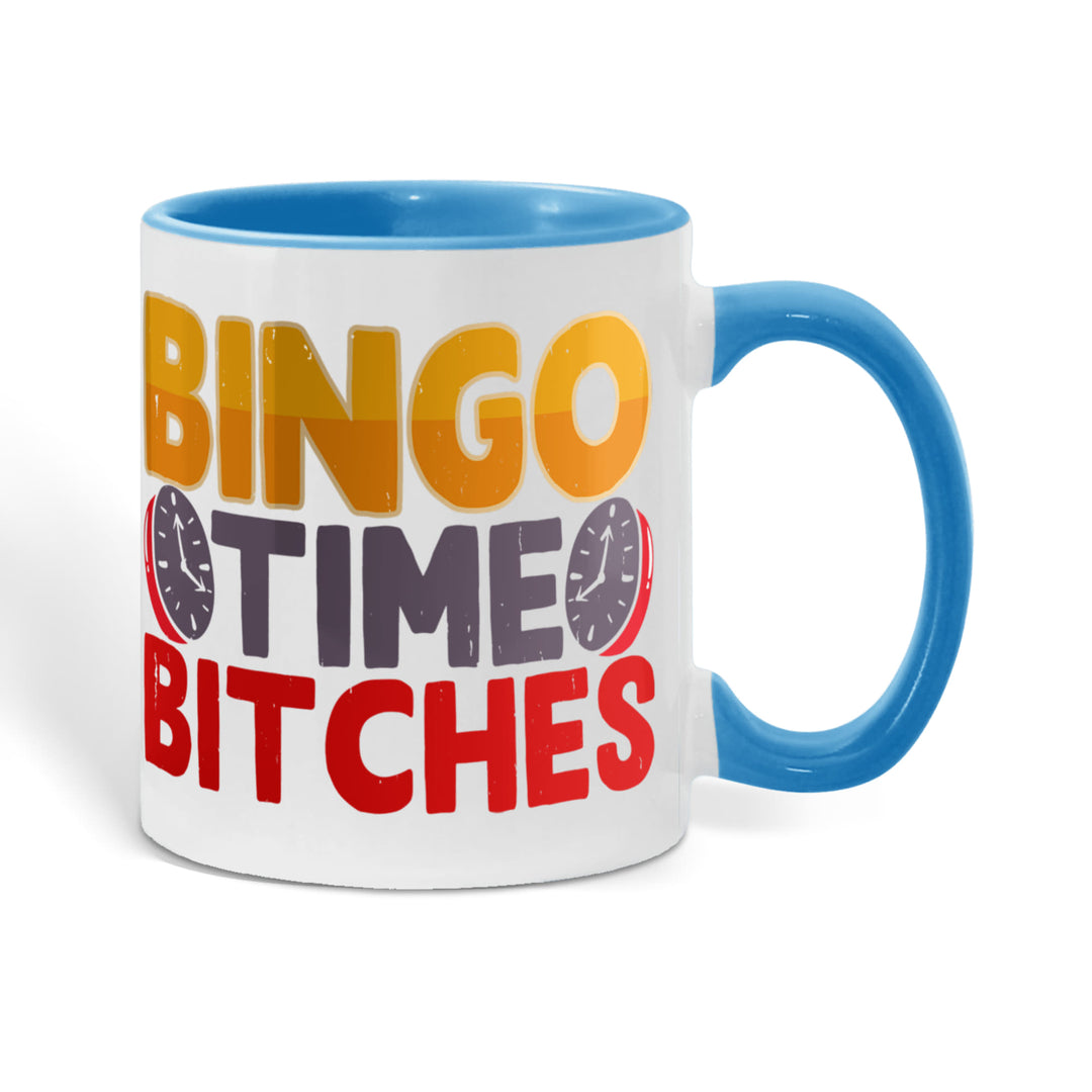Bingo Time Bitches Color Accent Mug – Gift for Her