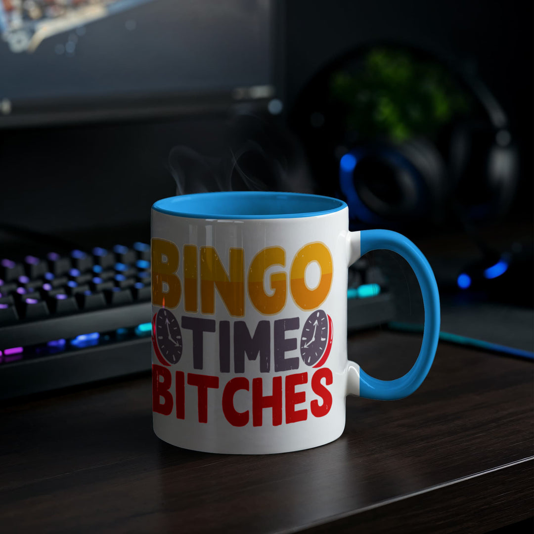 Bingo Time Bitches Color Accent Mug – Gift for Her