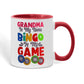 Grandma Is My Name Bingo Is My Game - Color Accent Mug - Gift for Grandma
