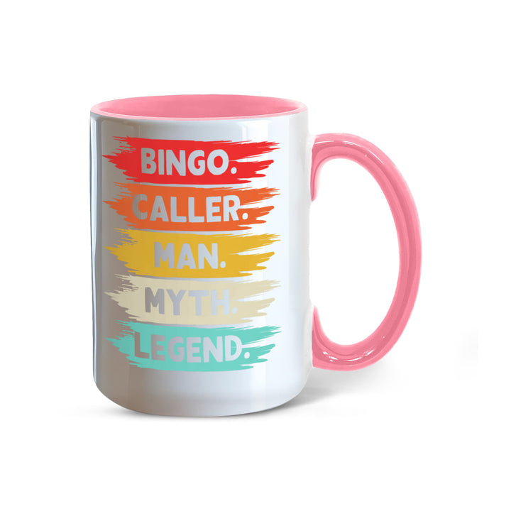 Bingo Caller Man Myth Legend Color Accent Mug – Gift for Him