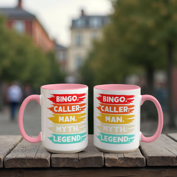 Bingo Caller Man Myth Legend Color Accent Mug – Gift for Him