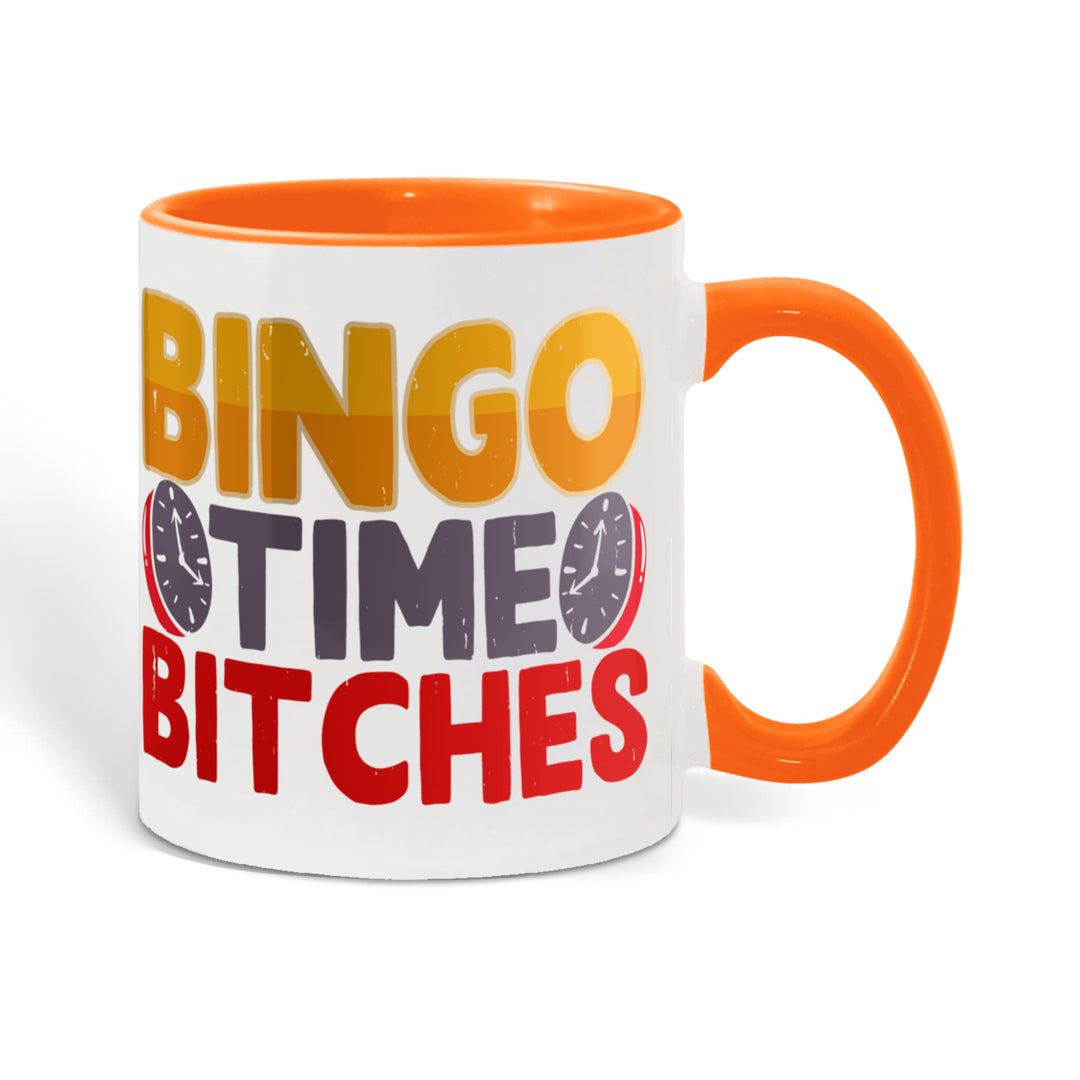 Bingo Time Bitches Color Accent Mug – Gift for Her