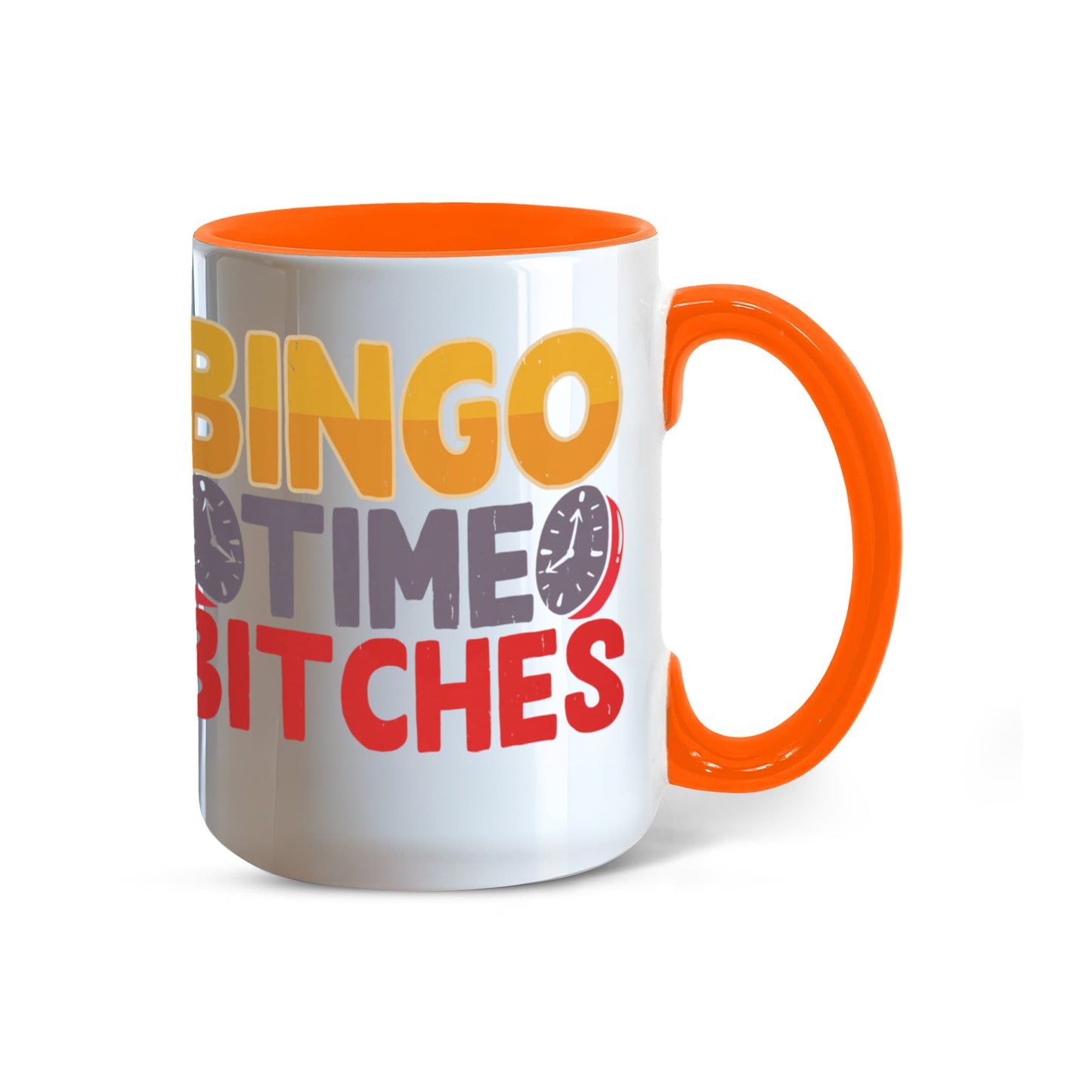 Bingo Time Bitches - Color Accent Mug - Gift for Her