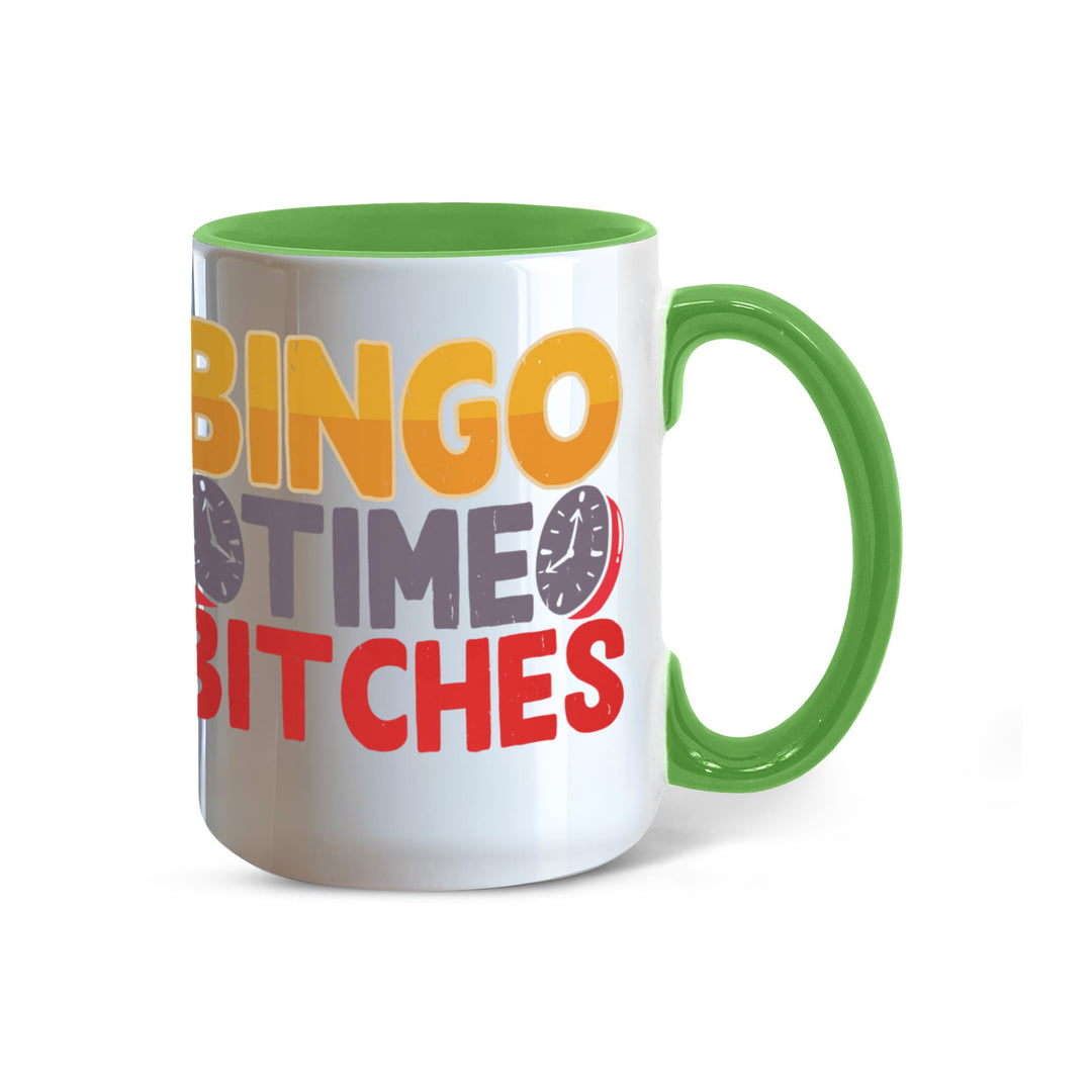 Bingo Time Bitches Color Accent Mug – Gift for Her