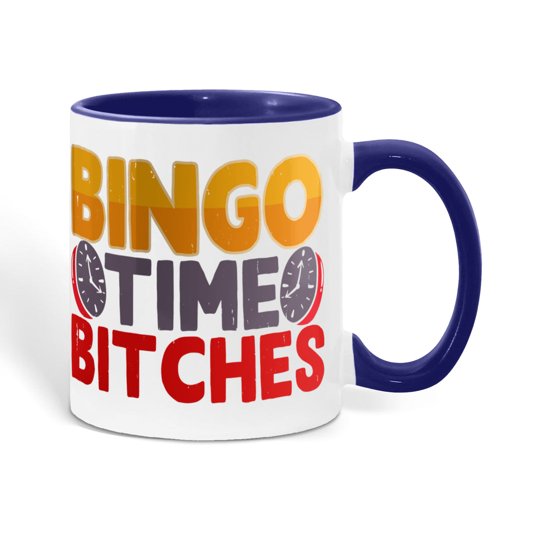 Bingo Time Bitches Color Accent Mug – Gift for Her