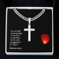 Faith Cross Cuban Link Necklace – Gift for Him
