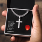 Faith Cross Cuban Link Necklace – Gift for Him