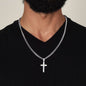 Faith Cross Cuban Link Necklace – Gift for Him