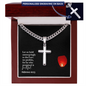 Faith Cross Cuban Link Necklace – Gift for Him
