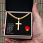 Faith Cross Cuban Link Necklace – Gift for Him