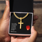 Faith Cross Cuban Link Necklace – Gift for Him