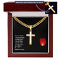 Faith Cross Cuban Link Necklace – Gift for Him