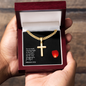 Faith Cross Cuban Link Necklace – Gift for Him