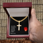 Faith Cross Cuban Link Necklace – Gift for Him
