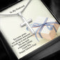 To My Husband, You Are Such A Fantastic Father - Happy Father's Day - Artisan Crafted Stainless Cross Necklace - Gift for Husband