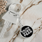 Faith Over Fear (White) - Graphic Circle Keychain - Gift for Her - Gift for Him