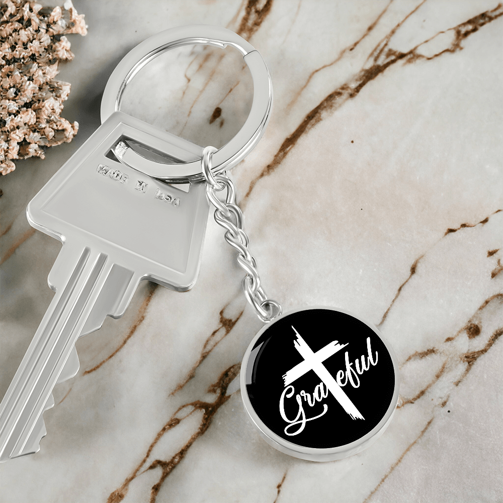 Grateful Circle Keychain – Gift for Her - Gift for Him