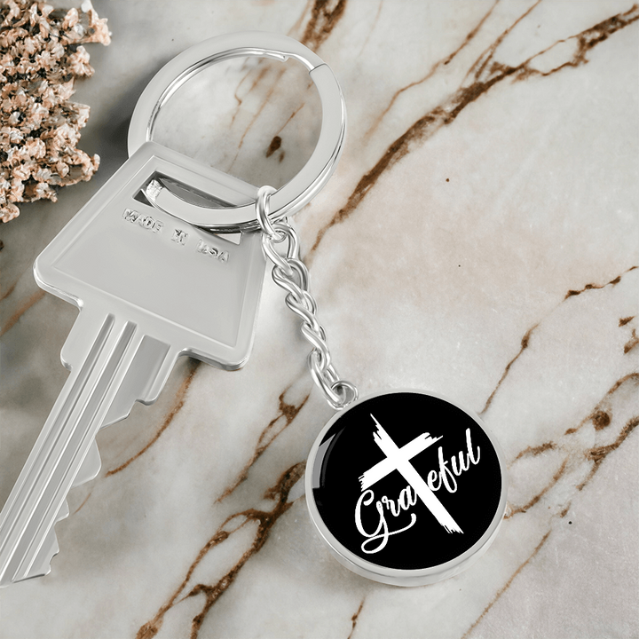 Grateful Circle Keychain – Gift for Her - Gift for Him