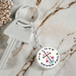 His Love Never Fails - Graphic Circle Keychain - Gift for Her