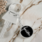 Faith (White) - Graphic Circle Keychain - Gift for Her - Gift for Him