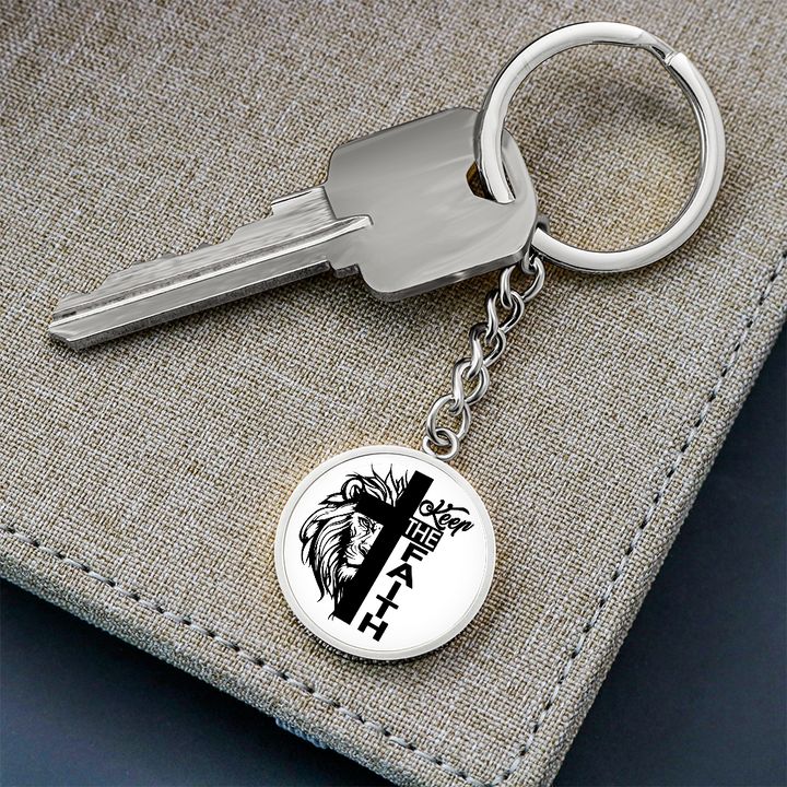 Keep The Faith Circle Keychain – Gift for Her - Gift for Him
