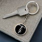 Faith (White) - Graphic Circle Keychain - Gift for Her - Gift for Him