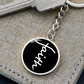 Faith (White) - Graphic Circle Keychain - Gift for Her - Gift for Him