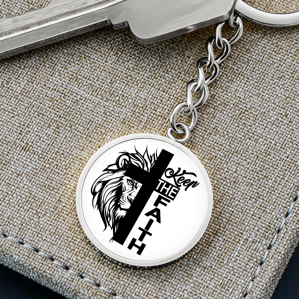 Keep The Faith Circle Keychain – Gift for Her - Gift for Him