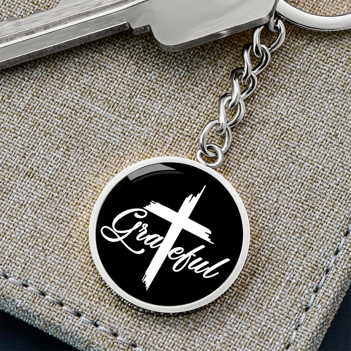 Grateful Circle Keychain – Gift for Her - Gift for Him