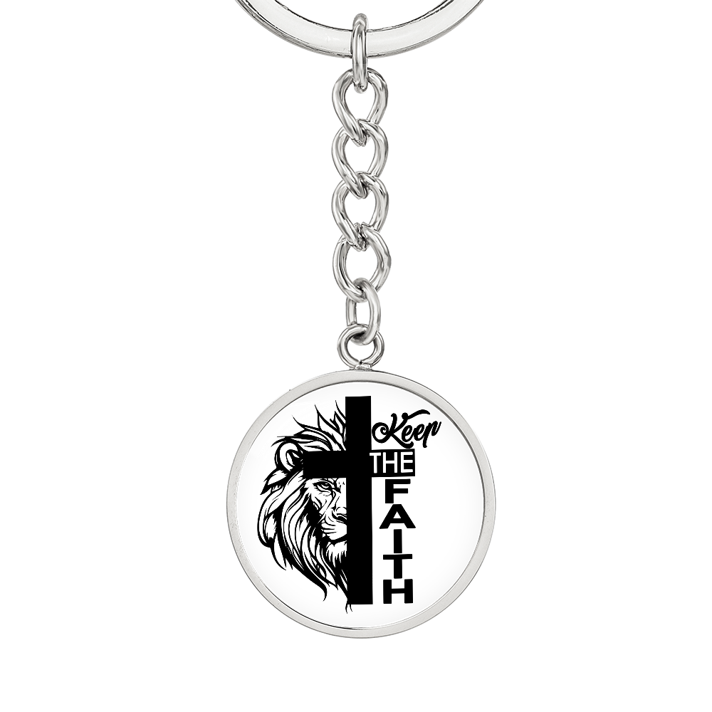 Keep The Faith Circle Keychain – Gift for Her - Gift for Him