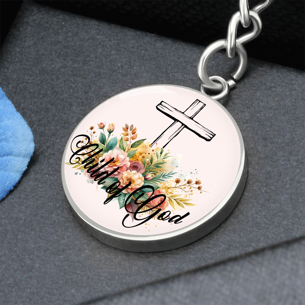 Child Of God- Graphic Circle Keychain - Gift for Her