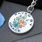 Saved By Grace - Graphic Circle Keychain - Gift for Her