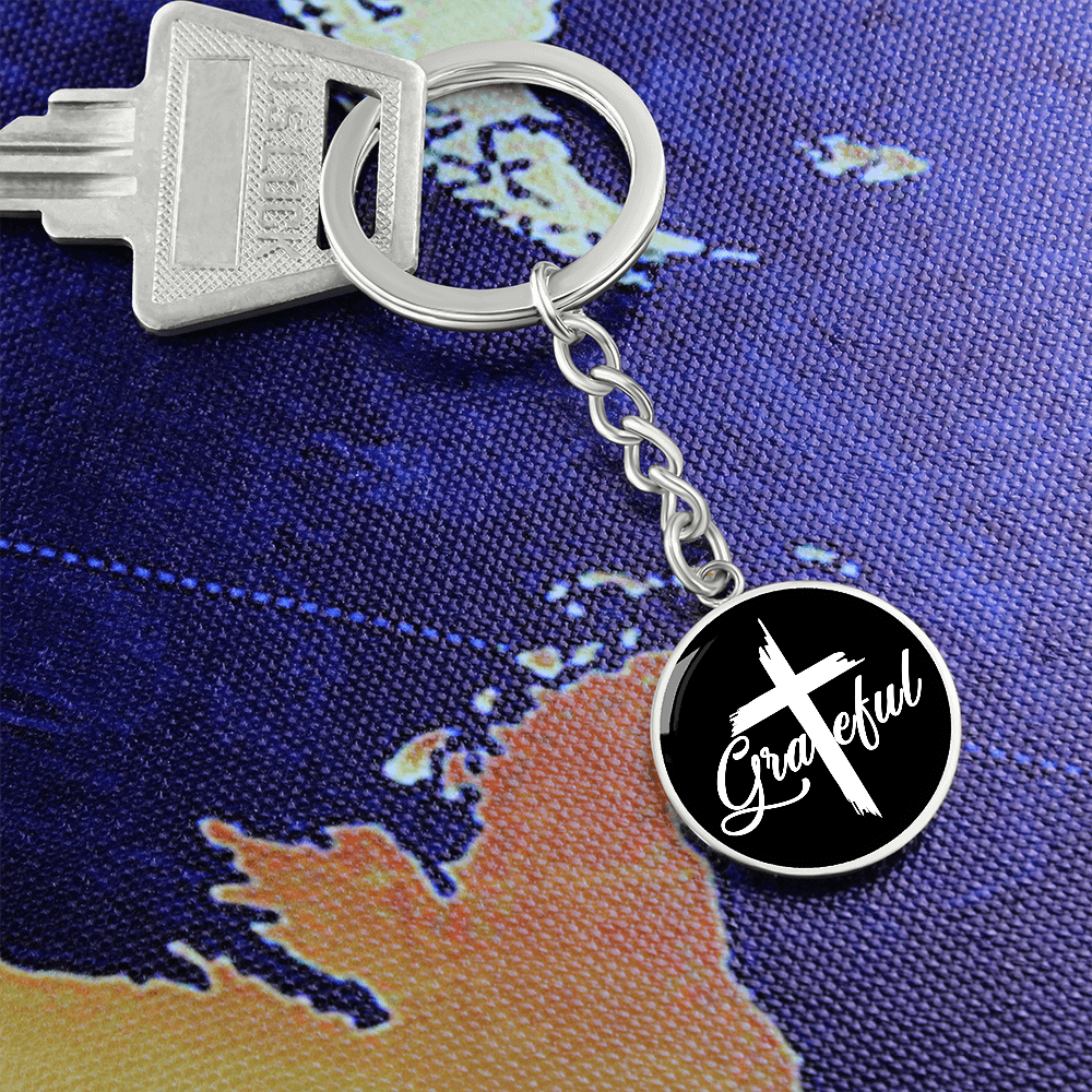Grateful Circle Keychain – Gift for Her - Gift for Him