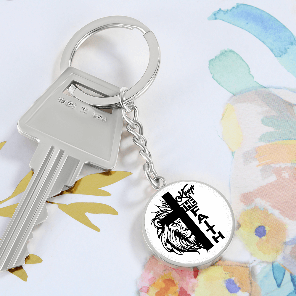 Keep The Faith Circle Keychain – Gift for Her - Gift for Him