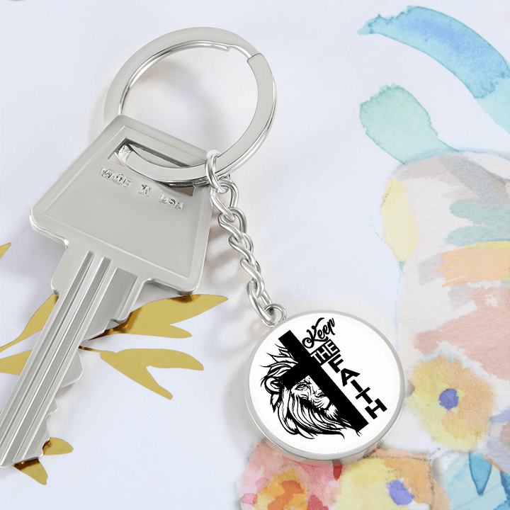Keep The Faith Circle Keychain – Gift for Her - Gift for Him