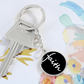 Faith (White) - Graphic Circle Keychain - Gift for Her - Gift for Him