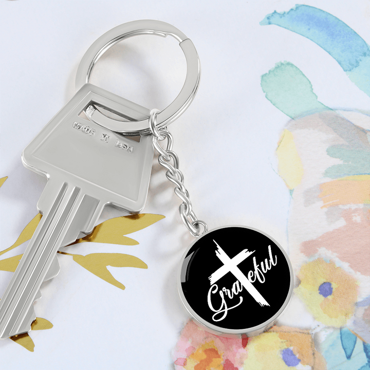 Grateful Circle Keychain – Gift for Her - Gift for Him