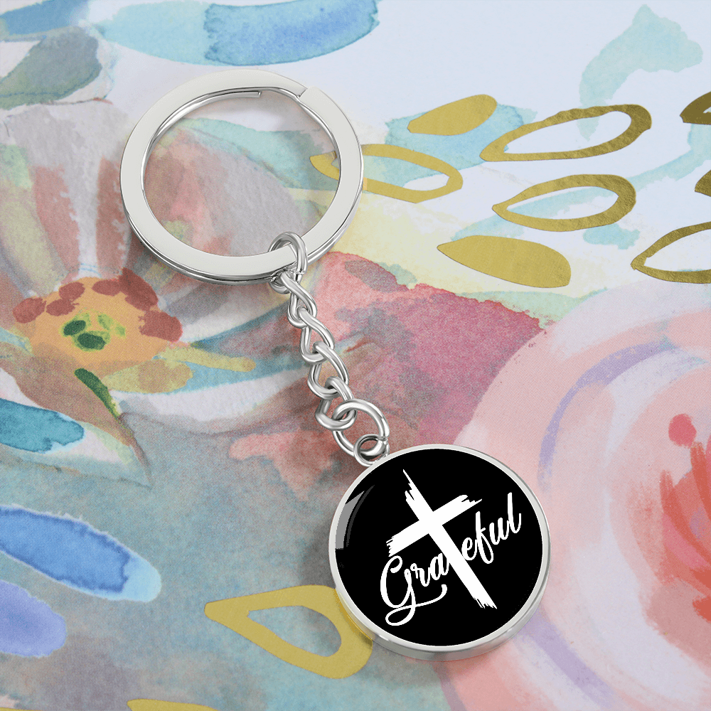 Grateful Circle Keychain – Gift for Her - Gift for Him