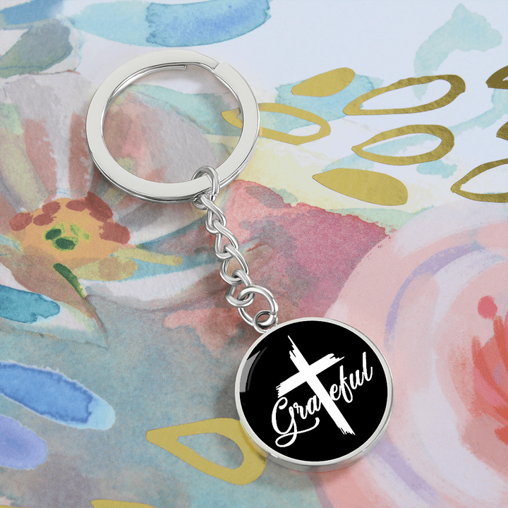 Grateful Circle Keychain – Gift for Her - Gift for Him