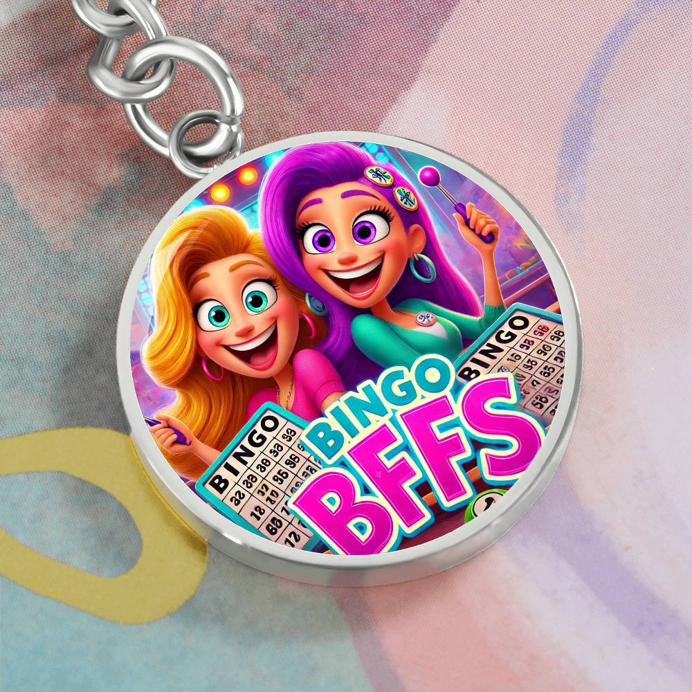 Bingo BFFS 1 - Circle Keychain - Gift for Her