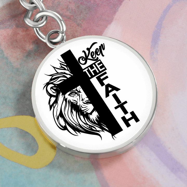 Keep The Faith Circle Keychain – Gift for Her - Gift for Him